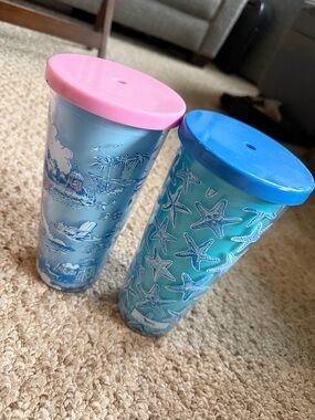 SCOUT x Paper Store Beach-Theme Reusable Tumbler with Pink or Blue Lid